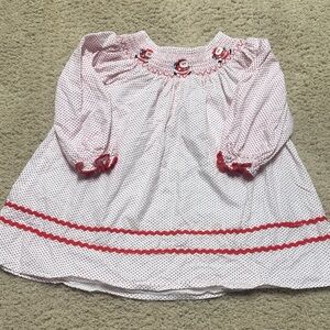Polka Dot Red and White Kids Casual Dress